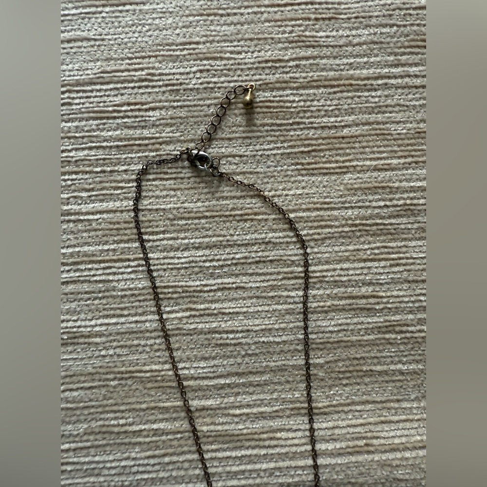 Noonday Pendant Long Necklace Geometric Tassel Gold - Picture 3 of 4